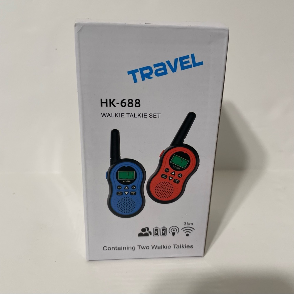 Travel HK-588 Walkie Talkie Set
Contains 2 Walkie Talkies
